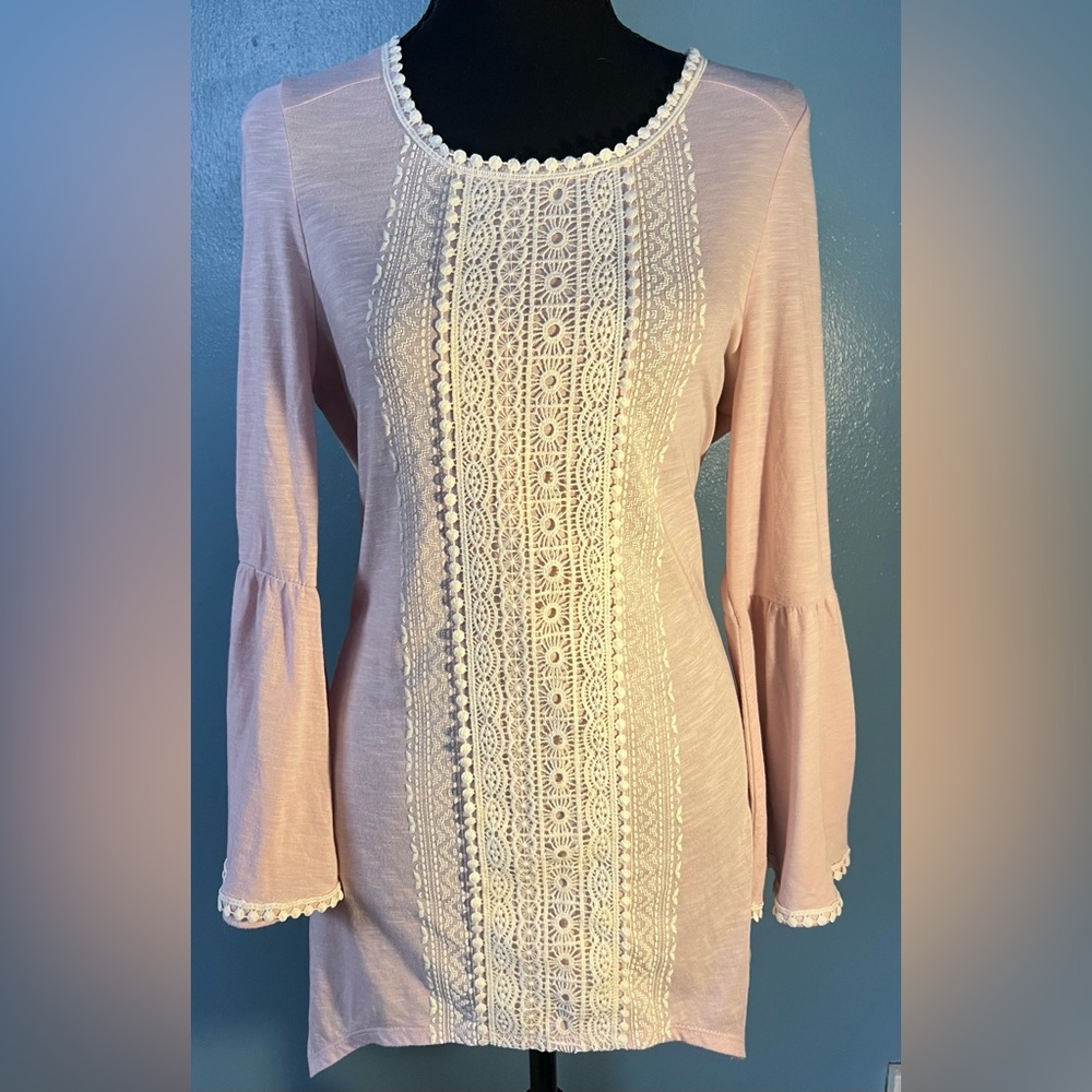 Pink blouse with embroidery